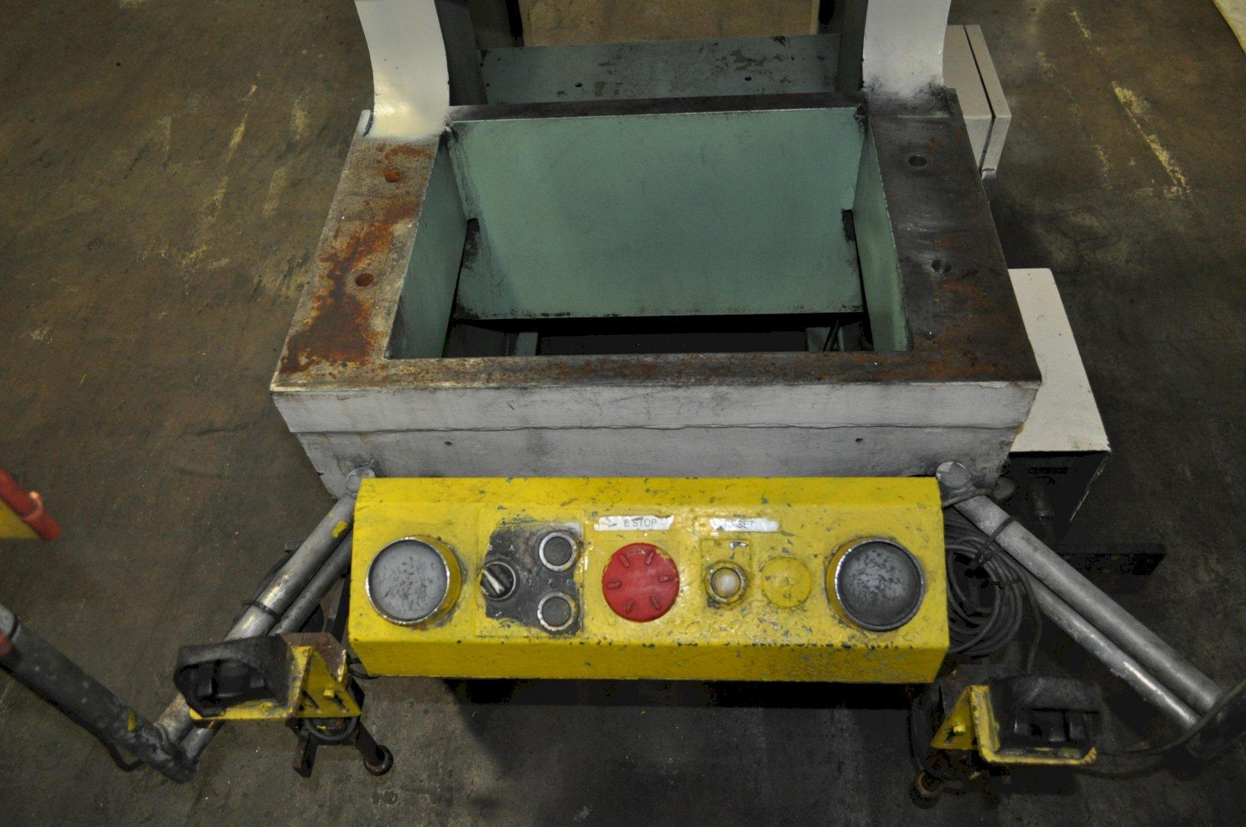 49.5 Ton, Komatsu #OBS-45-33, single crank gap frame press, 3.94" stroke, 9.84" shut height, 80 SPM, 31.5" x - Image 9