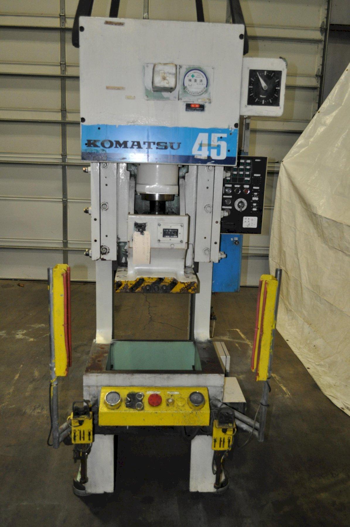 49.5 Ton, Komatsu #OBS-45-33, single crank gap frame press, 3.94" stroke, 9.84" shut height, 80 SPM, 31.5" x - Image 10