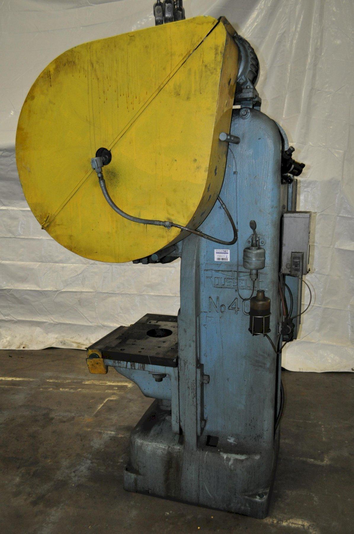 40 Ton, Rousselle #40H, horn press, 4" stroke, 5.75"-17.75" shut height, 3.5" adj., 12" x 8.5" ram, 16.5" x - Image 6