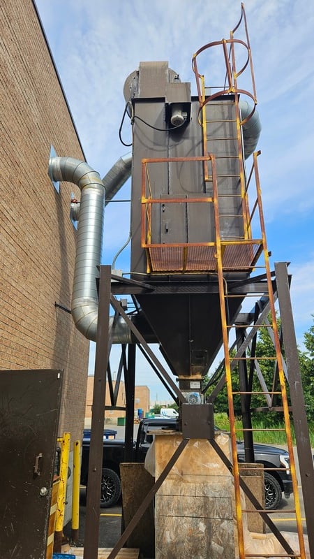 8000 cfm Spec-Air #RAVO-13, Outside Dust Collector, 25 HP, spark detection, magnetic motor starter, bag house - Image 2