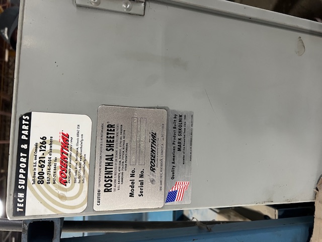 84" Rosenthal #WM-7-HHDUBSHTCIPH-12, Down-Cut Rotary Sheeter, 24" max. roll diameter, (2) 6" steel unwind - Image 8