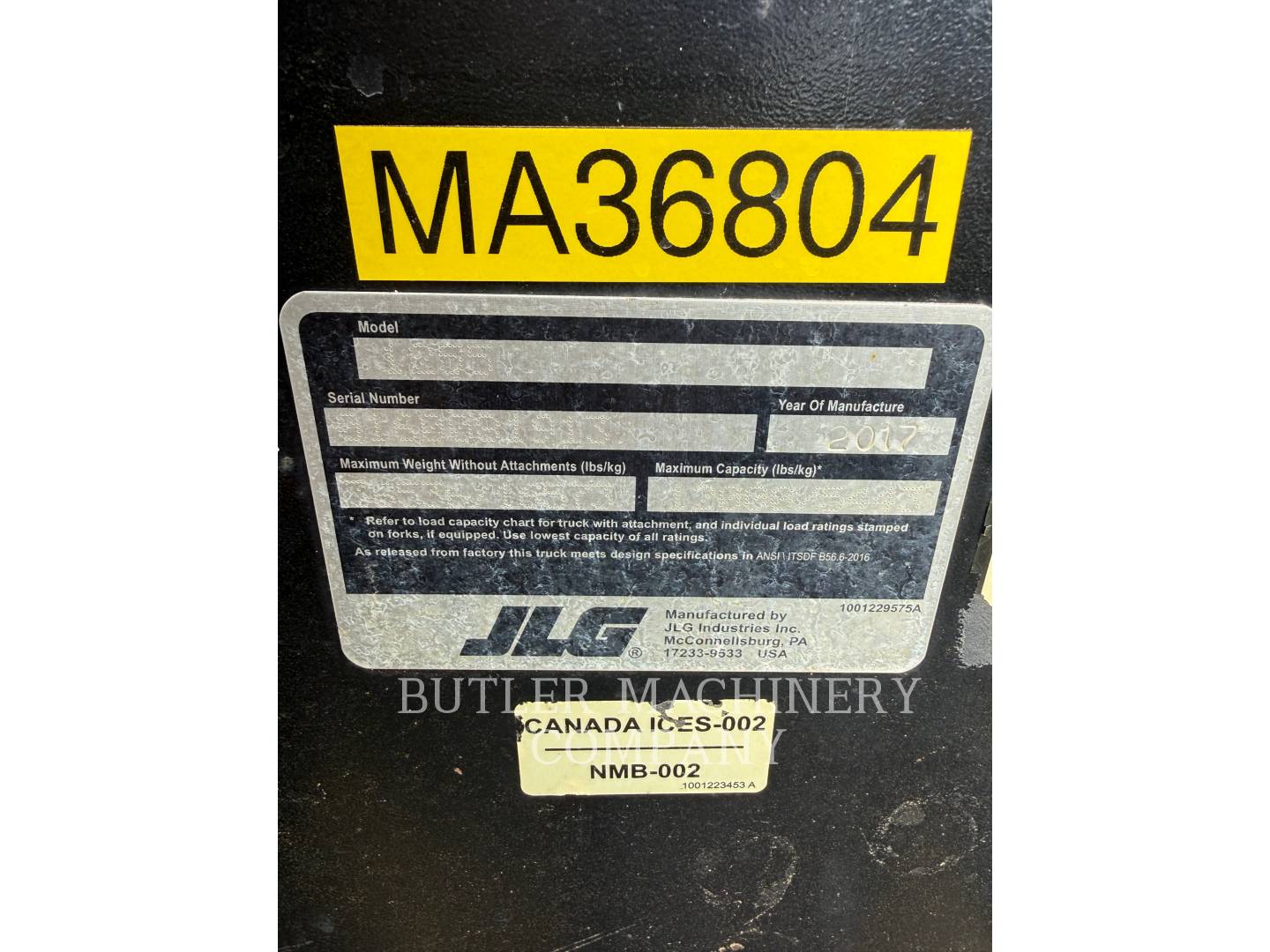 Jlg Material Handling Div. 1255, Telehandler, 5157 hours, S/N: 0160081913, 2017 - Image 6
