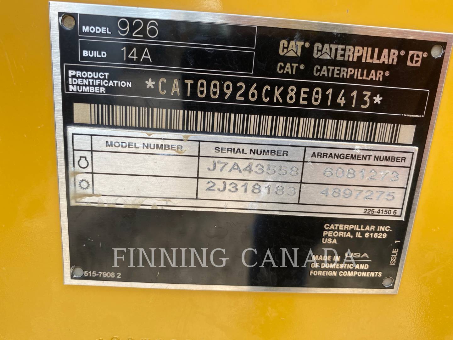 Cat 926-14, Wheel Loader, 908 hours, S/N: K8E01413, 2025 - Image 6