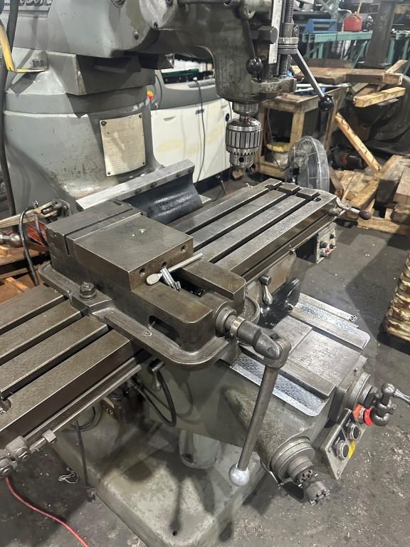 Bridgeport #Series-I, vertical mill, 9" x42" table, 2 HP, Sony 1-Axis digital read out, Bijur one shot lube - Image 3