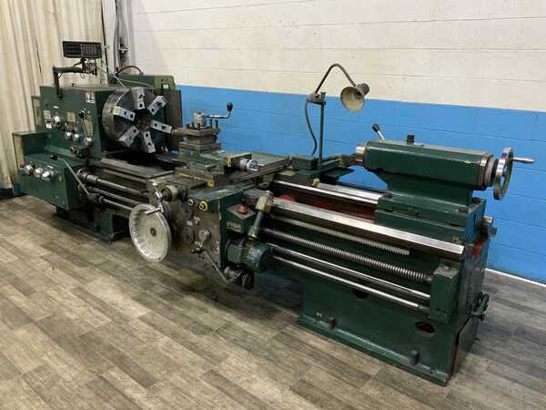20" x 80" Ryazan #1M63H-2, engine lathe, 14.5" swing over cross slide, 6-jaw 20" chuck, digital read out, 15 - Image 1