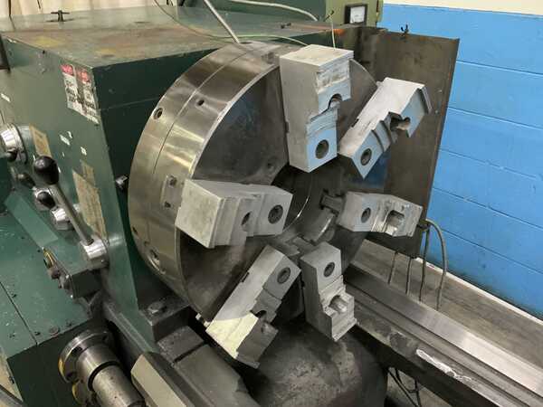 20" x 80" Ryazan #1M63H-2, engine lathe, 14.5" swing over cross slide, 6-jaw 20" chuck, digital read out, 15 - Image 4