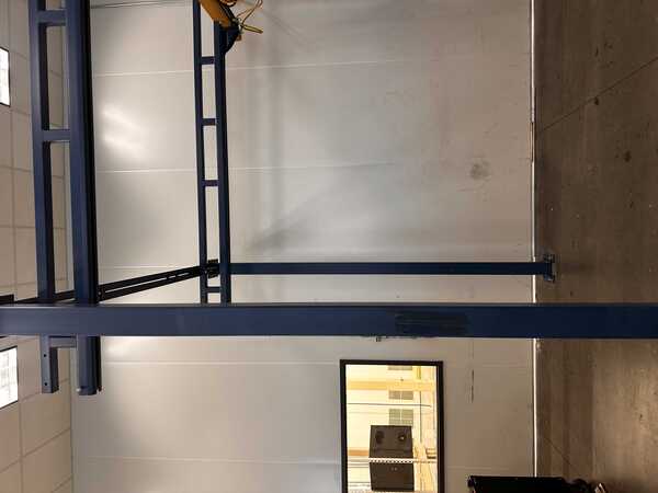 1 Ton, Gorbel, free stand bridge crane, 84" inder hook, pendant hoist Control, 7 FPM, 2011 - Image 7