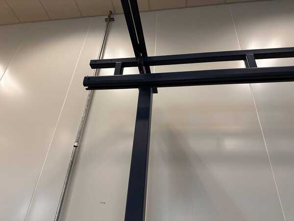 1 Ton, Gorbel, free stand bridge crane, 84" inder hook, pendant hoist Control, 7 FPM, 2011 - Image 10