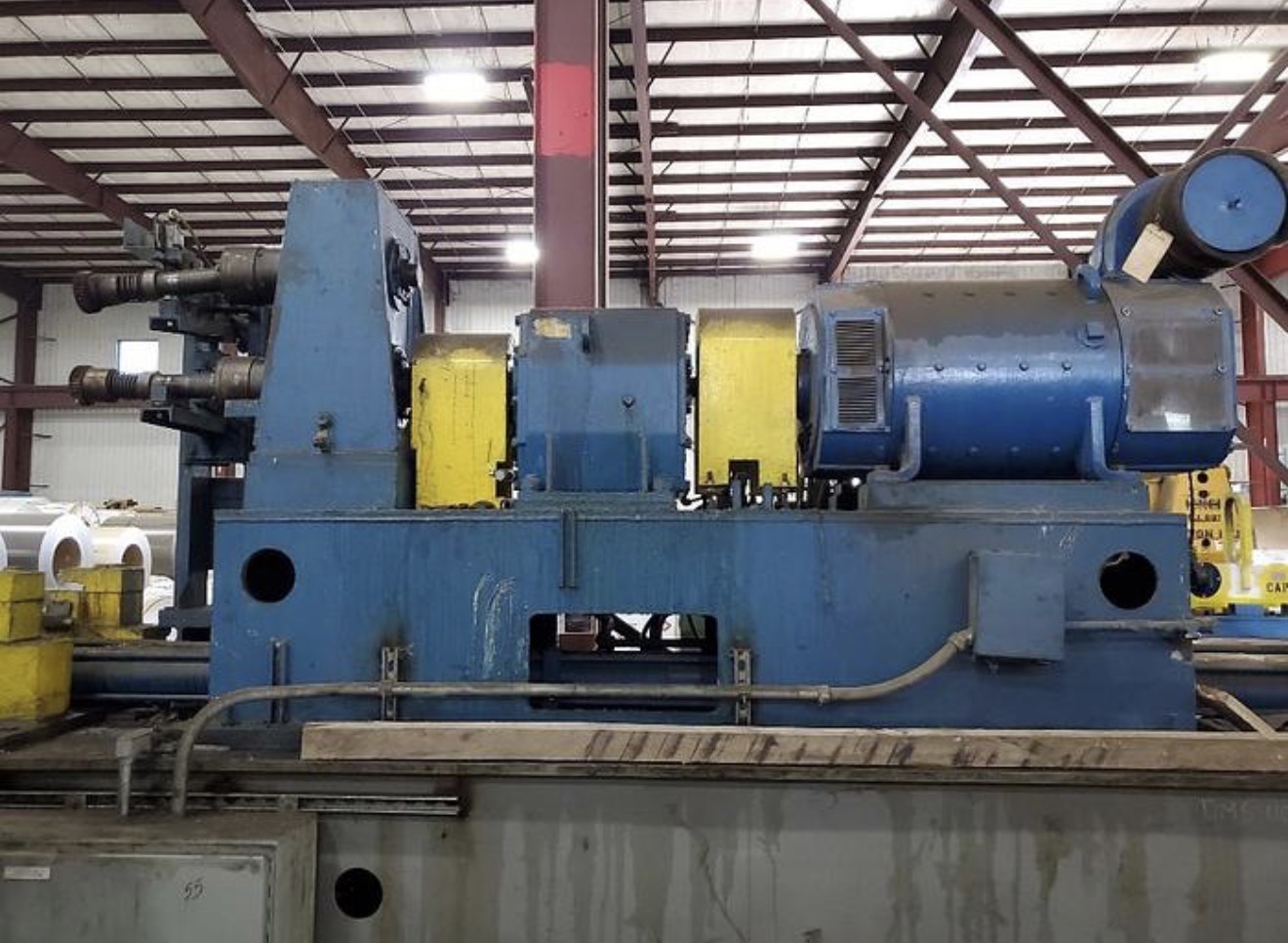 72" x 8" Paxson slitter heads, adjustable arbors, sliding outboard housing, 175 HP DC motor drive with gear - Image 2
