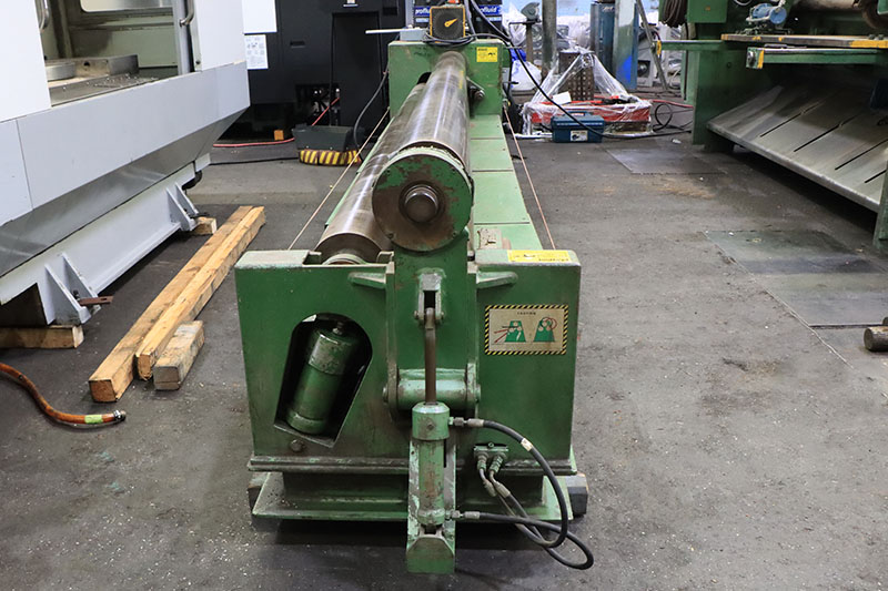 12' x 10 gauge Roundo #PA-185, 3-roll double pinch plate roll, 7.28" diameter rolls, hydraulic drop end - Image 6