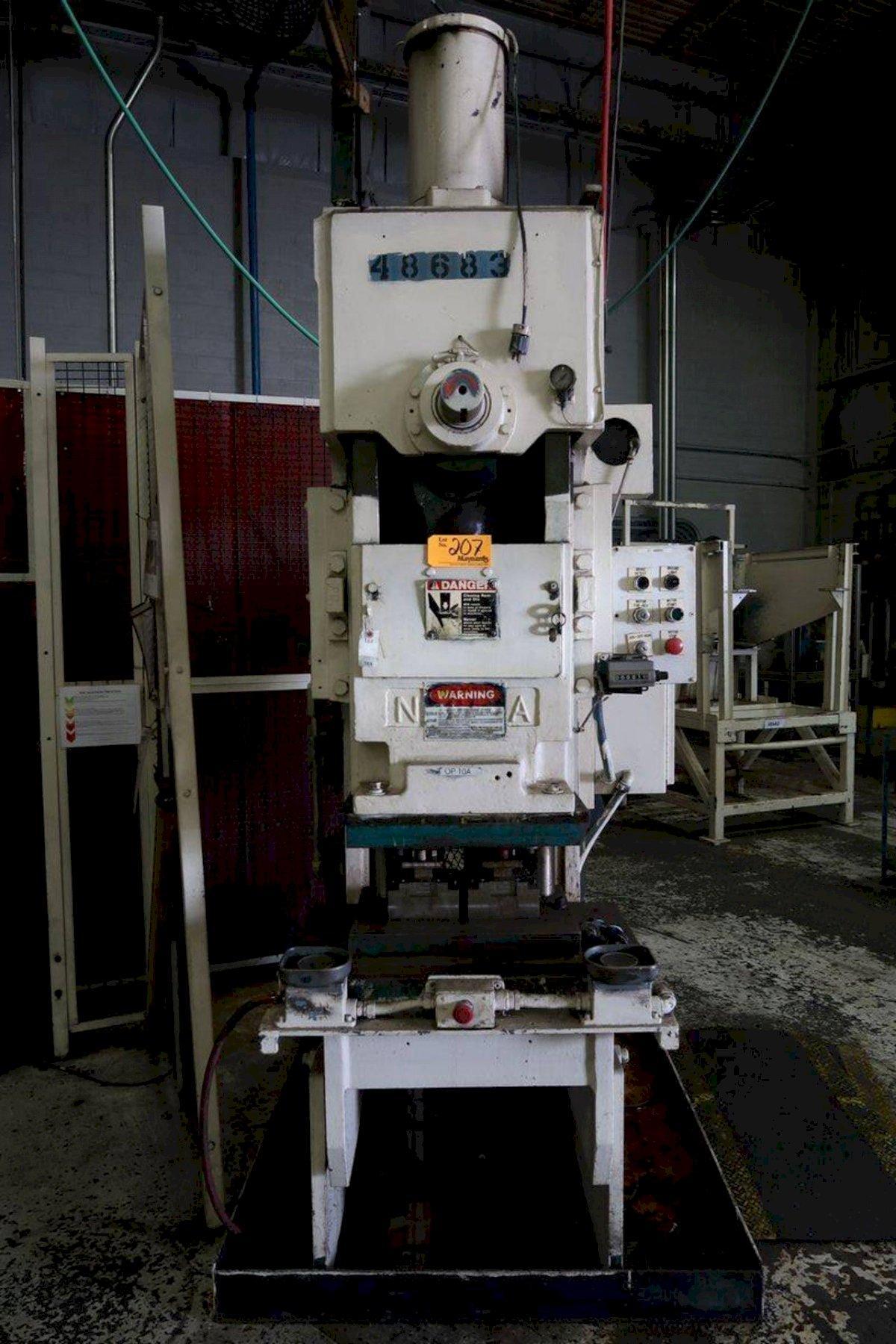 45 Ton, Niagara #E-45, OBI press, 6" stroke, 13" Shut Height, 3" adj., 90 SPM, 29" x18" bed - Image 3