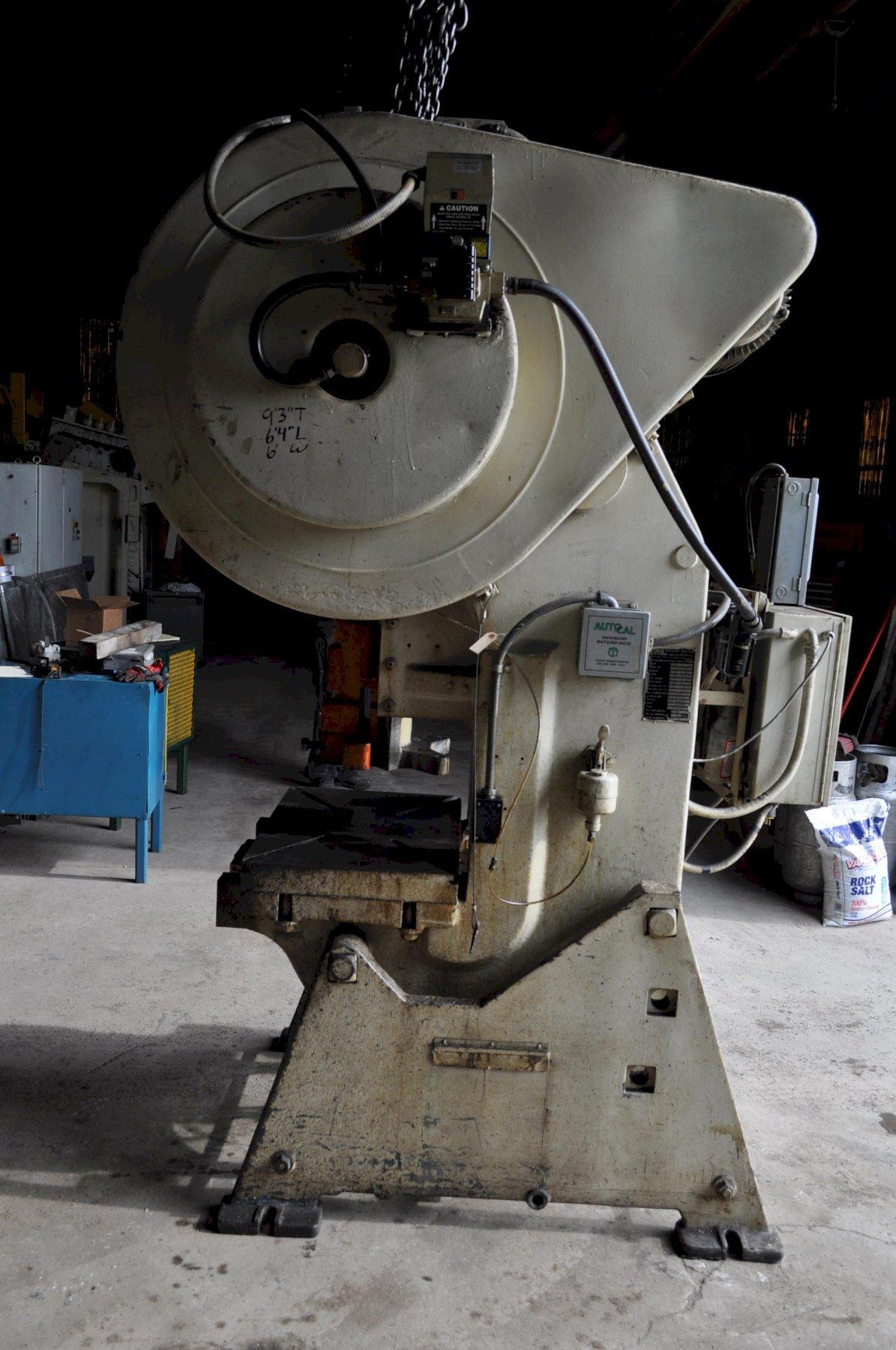 60 Ton, South Bend #60FWAC, OBI flywheel press, 4" stroke, 12.5" Shut Height, 3" adj., 100 SPM, 32" x21" bed - Image 8