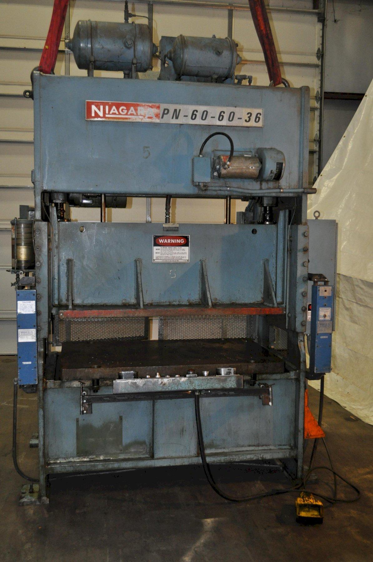 60 Ton, Niagara #PN60, straight side double crank press, 5" stroke, 13" Shut Height, 5" adj., 40 SPM, 60" - Image 2