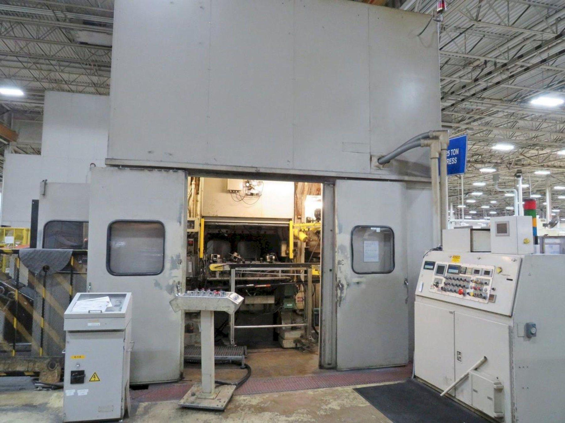 125 Ton, Minster #PM3-125, straight side double crank press, 1.1" stroke, 22.8" Shut Height, 190-600 SPM, 48" - Image 2