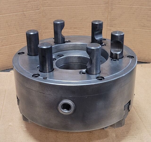 10" Precision, 3-jaw chuck, D1-8 camlock, 3" thru hole, 6-pin, w/ chuck key - Image 6