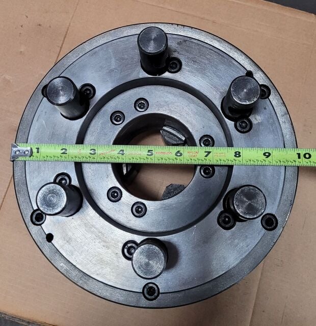 10" Precision, 3-jaw chuck, D1-8 camlock, 3" thru hole, 6-pin, w/ chuck key - Image 8