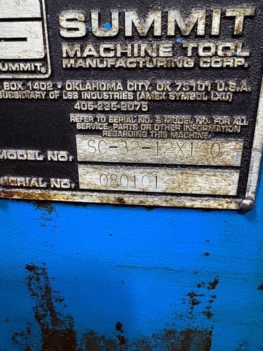 Summit #SC-32-12X160, CNC turning lathe, 31.5" swing, 32" chuck, 12" bar, 31.5" dia., 150.4" lgth, 2-Axis - Image 5