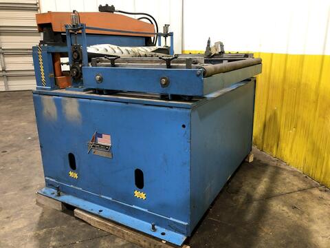 48" ASC, precut front end coil upcut shear & feeder rolls, bow tie blades, 2004 - Image 2