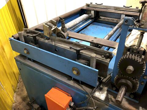 48" ASC, precut front end coil upcut shear & feeder rolls, bow tie blades, 2004 - Image 5