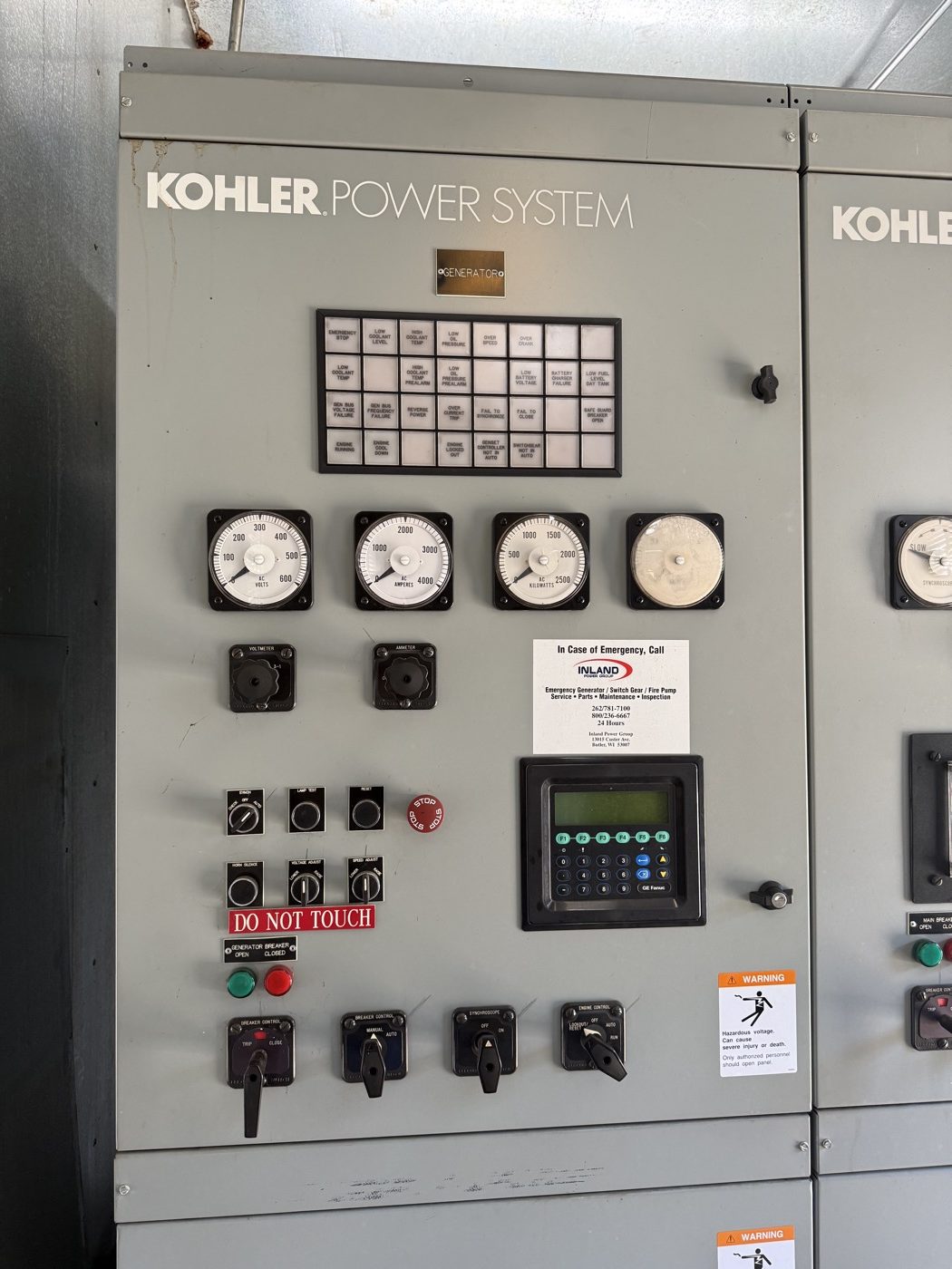 3200 Amps, Kohler Power Systems #203, Generator Paralleling Switchgear, 480 VAC, 4-wire, (2) Cutler-Hammer - Image 3