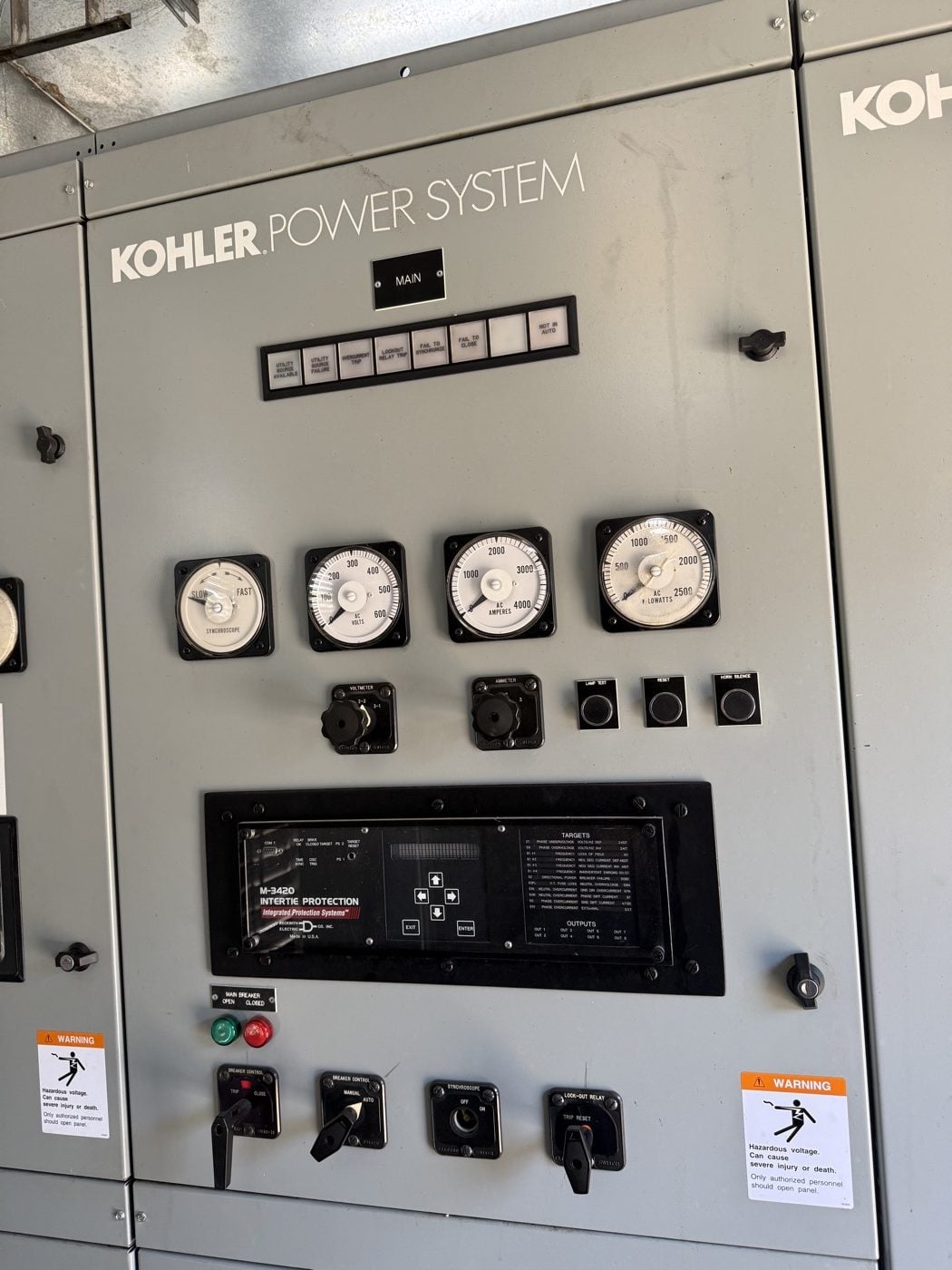 3200 Amps, Kohler Power Systems #203, Generator Paralleling Switchgear, 480 VAC, 4-wire, (2) Cutler-Hammer - Image 4