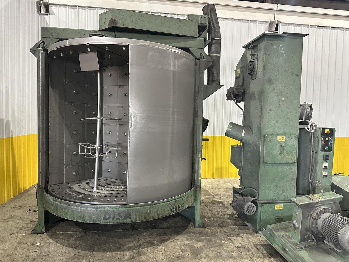 36" Goff #3672D, Direct-Drive Blast Wheels, 60" tall work chamber, 2,000 lb. spinner hook capacity, (2) 15 HP - Image 4