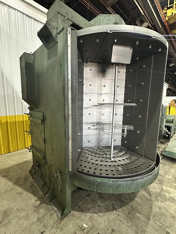 36" Goff #3672D, Direct-Drive Blast Wheels, 60" tall work chamber, 2,000 lb. spinner hook capacity, (2) 15 HP - Image 8