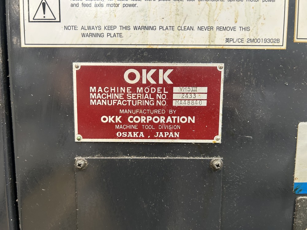 OKK #VM5 III, CNC Vertical Machining Center w/ Midaco A40SD Pallet Changer, 13,000 RPM, 4-axis, 2009 - Image 10