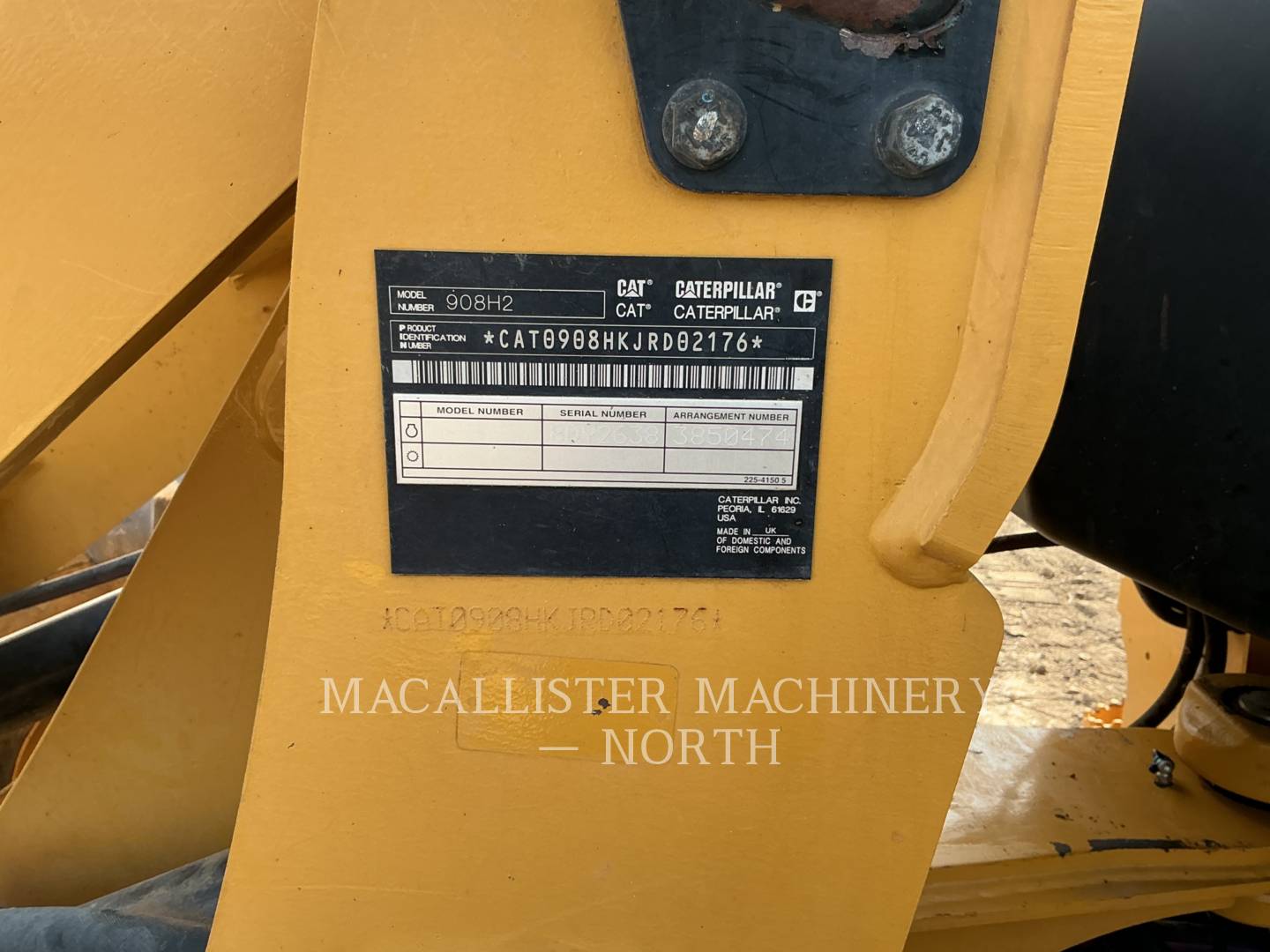 Cat 908H2, Wheel Loader, 4095 hours, S/N: JRD02176, 2014 - Image 5