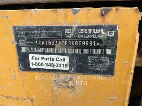 Caterpillar 336FL, 11208 hours, S/N: RKB00901, 2015 - Image 6