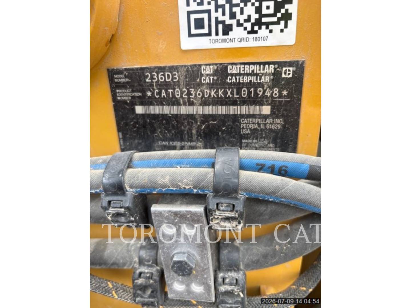 Cat 236D3, Skid Steer Loader, 1205 hours, S/N: KXL01948, 2022 - Image 5