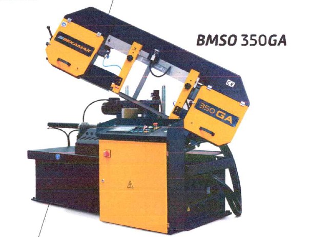 15-3/4" x 13-3/4" Beka-Mak #BMSO-350GA, automatic horizontal band saw, one-sided 45° miter, 164" x 1-5/16" - Image 1