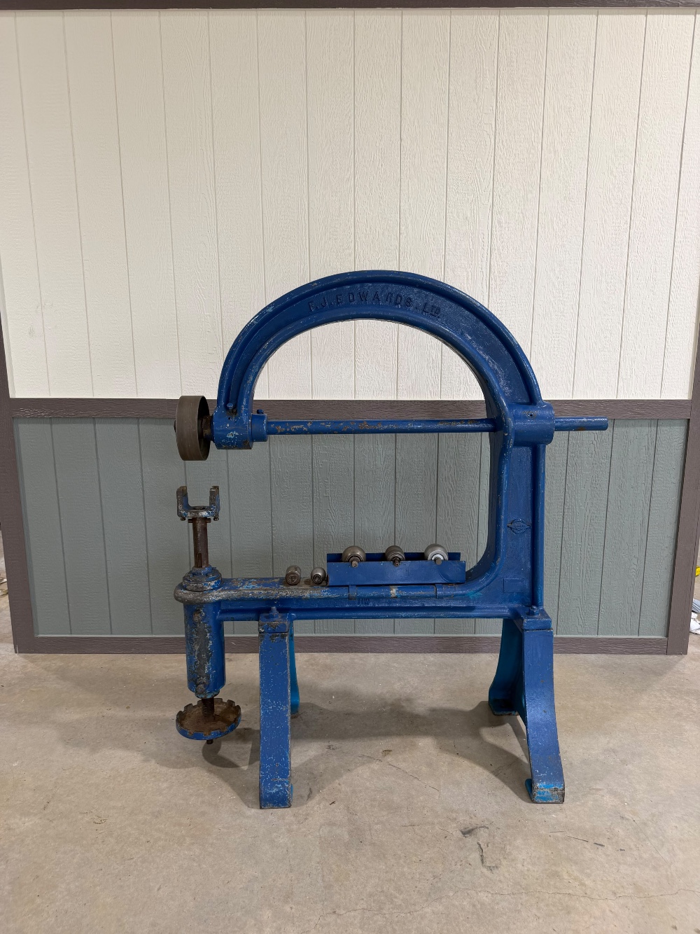 42" FJ Edwards M Type English Wheeling Machine, Including 1x Wheel & 5 x Lower Rolls, (Multiple Available) - Image 2