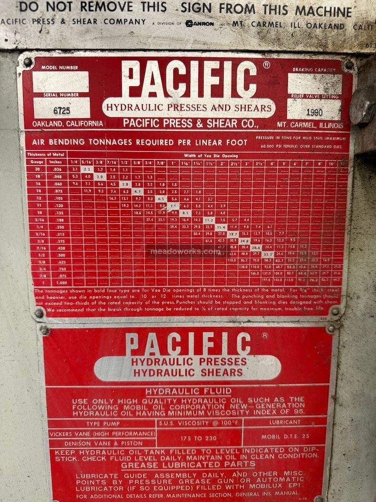 200 Ton, Pacific #PressFormer-II, Hydraulic Press, 4-post, dual palm button controls, 230 V. - Image 3