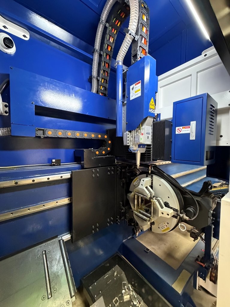 HSG #R2, CNC fiber tube laser cutting system, 6000 watt, 0.47" - 9.45" round tube, 3.3' - 21.3' tube length - Image 6