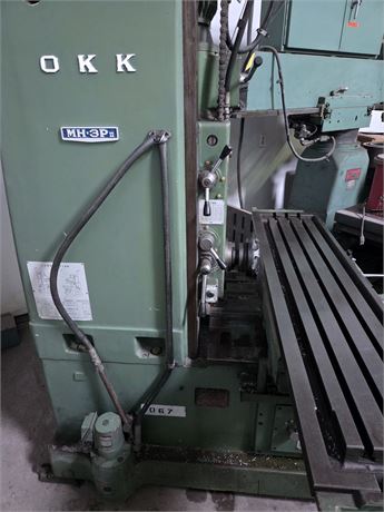OKK #MH-3P, Horizontal Milling Machine, 14" x 65" table, #50NS, 1600 RPM, 7.5 HP - Image 4