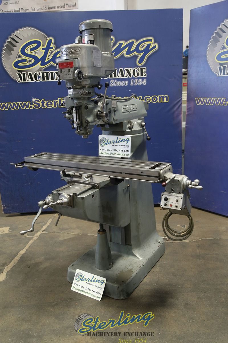 Bridgeport #Series-I, vertical mill, 9" x 48" table, one shot lube, new X power feed, scraped & chrome ways - Image 3