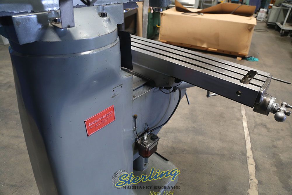 Bridgeport #Series-I, vertical mill, 9" x 48" table, one shot lube, new X power feed, scraped & chrome ways - Image 6