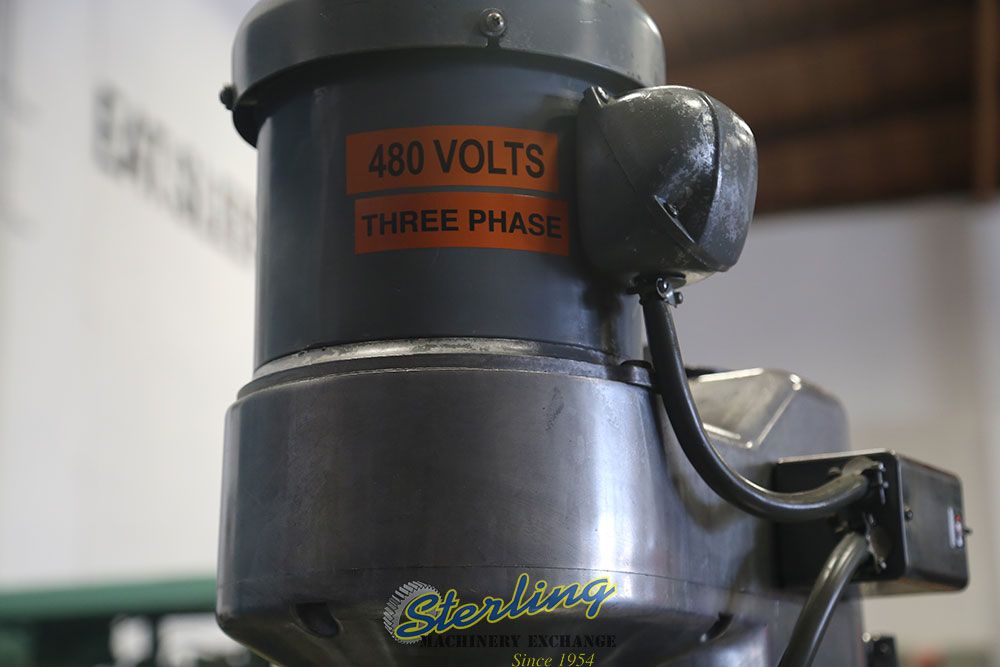 Bridgeport #Series-I, vertical mill, 9" x 48" table, one shot lube, new X power feed, scraped & chrome ways - Image 7