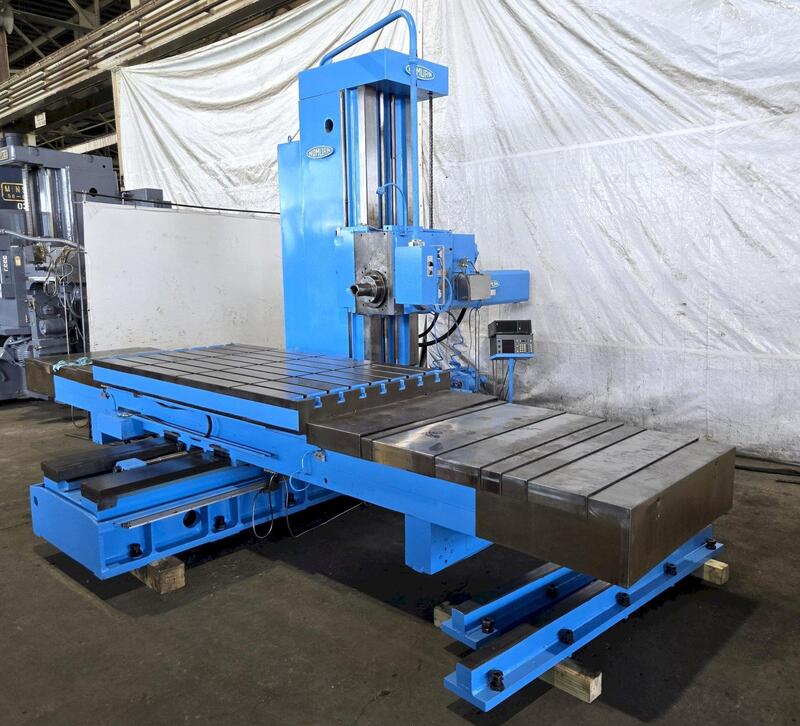 4" Nomura #P-100WP, table type horizontal boring mill, 48" x 96" table, 21-1200 RPM, 26" spindle travel, 20 - Image 1
