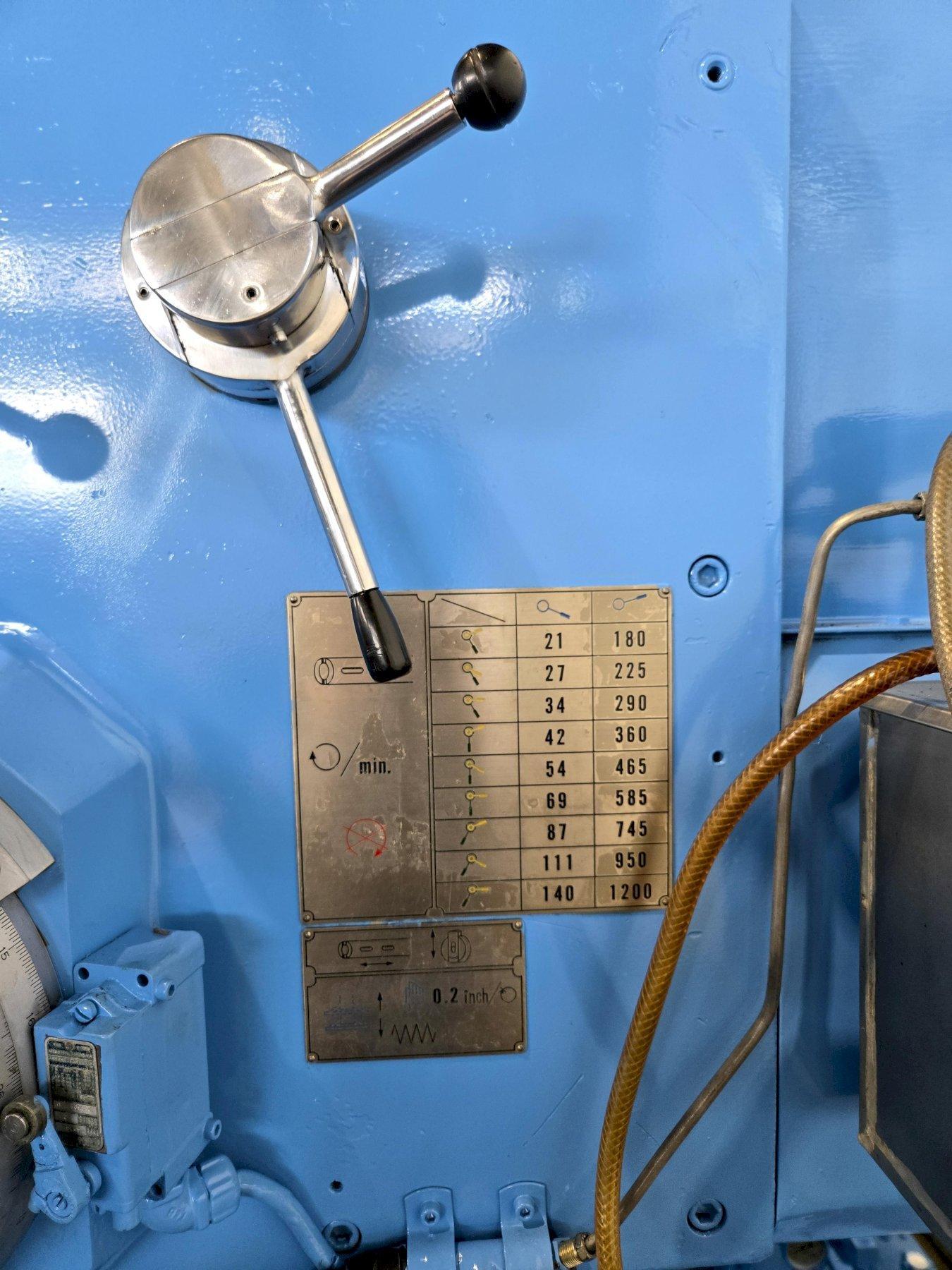 4" Nomura #P-100WP, table type horizontal boring mill, 48" x 96" table, 21-1200 RPM, 26" spindle travel, 20 - Image 8