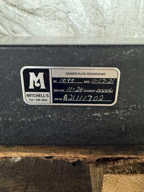 18" x 24" x 4-1/2" Mitchell, granite inspection table, .00006 accuracy, 2021 - Image 4