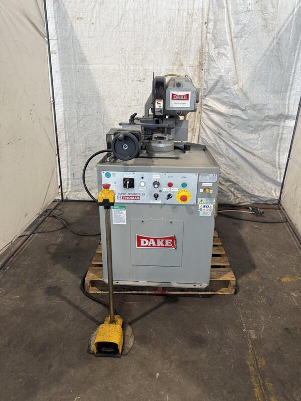 14" Dake #350-S, cold saw, 20-105 RPM, 6-5/8" max. vise opening, 45° /60° miter, 3.5 HP, 220/440 V., 2016 - Image 2
