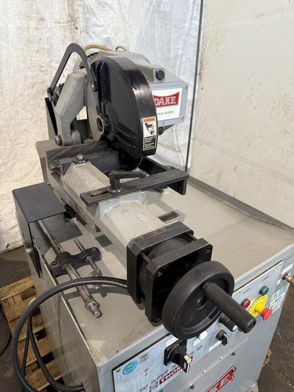 14" Dake #350-S, cold saw, 20-105 RPM, 6-5/8" max. vise opening, 45° /60° miter, 3.5 HP, 220/440 V., 2016 - Image 8