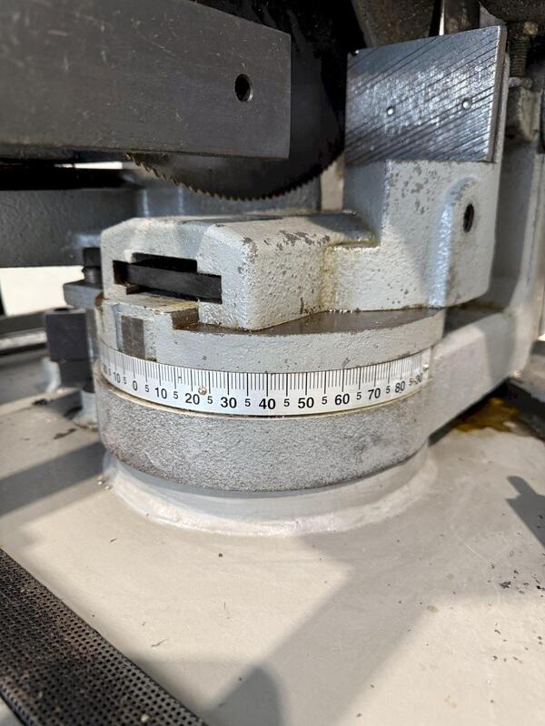 14" Dake #350-S, cold saw, 20-105 RPM, 6-5/8" max. vise opening, 45° /60° miter, 3.5 HP, 220/440 V., 2016 - Image 10