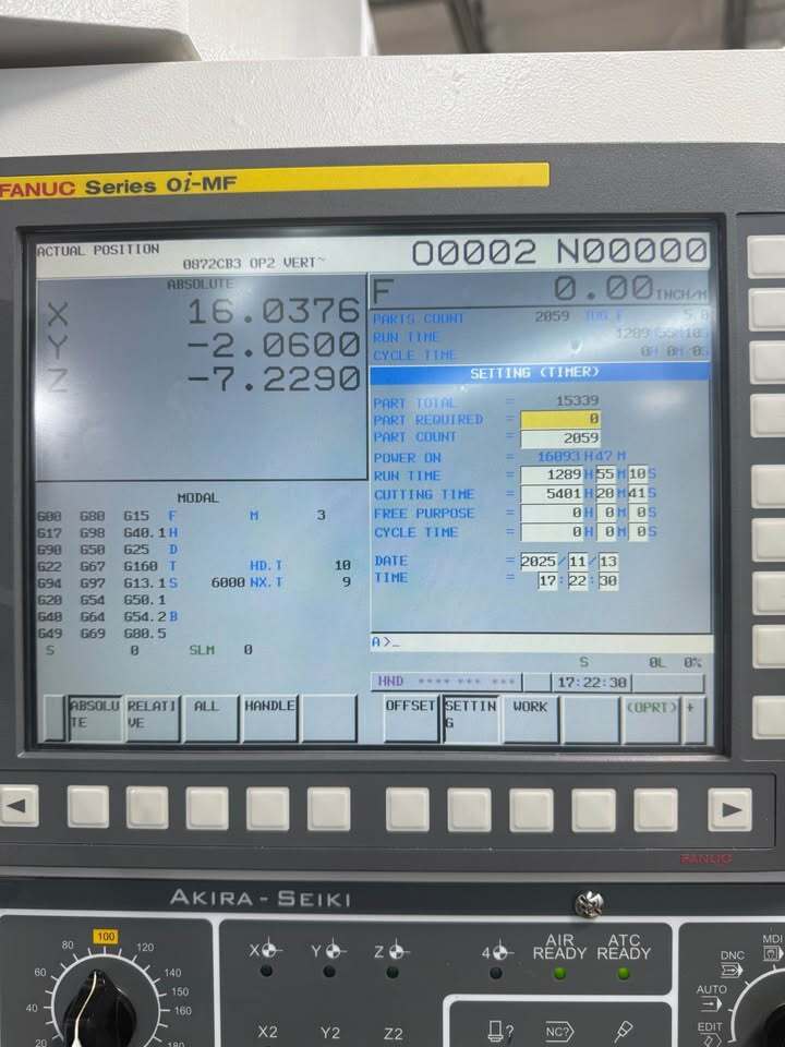 Akira-Seiki #Performa-V4-XP, CNC vertical machining center, 41.3" X, 21.3" Y, 22" Z, 12000 RPM, 35 HP, 28 - Image 3