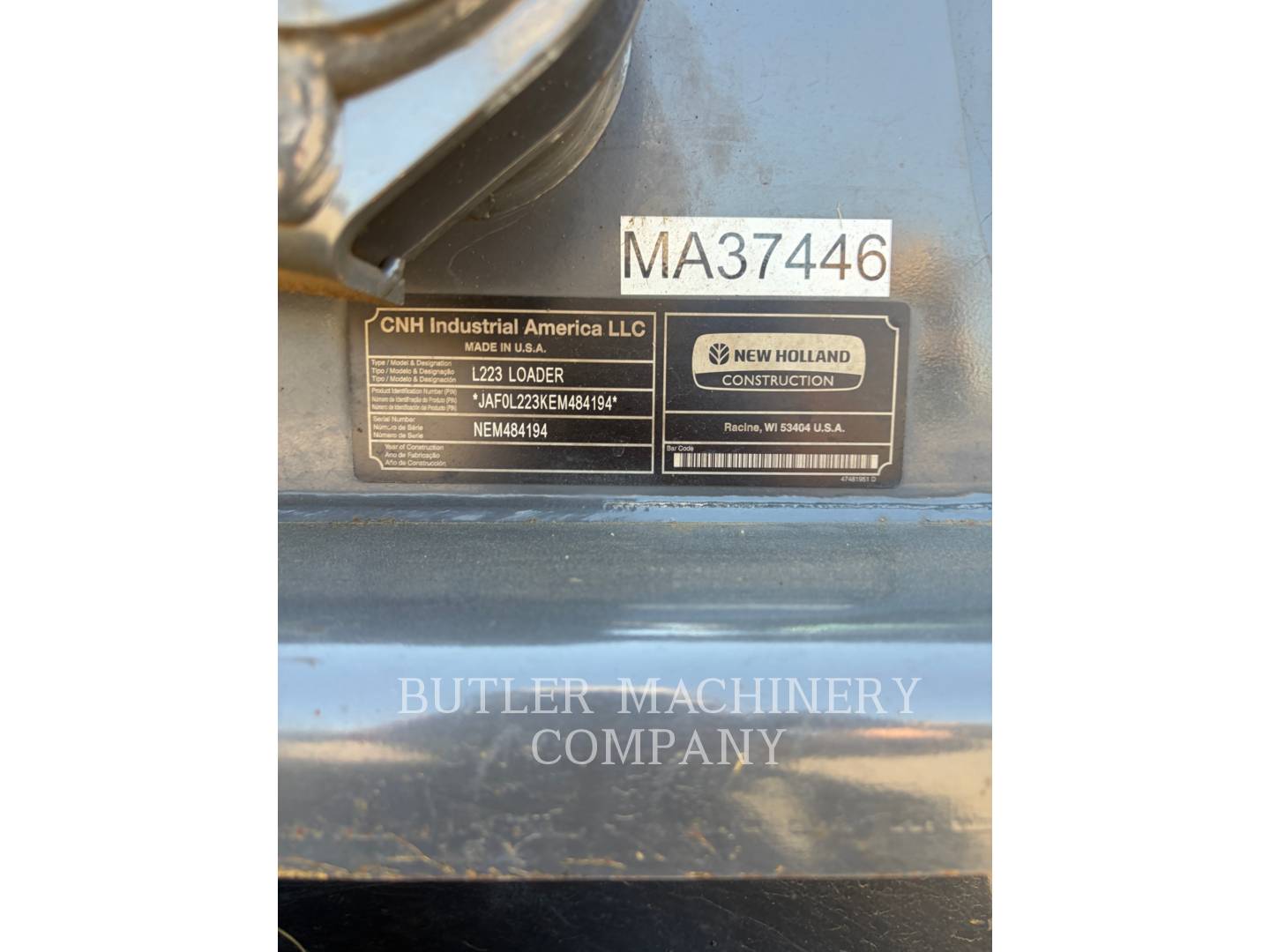 New Holland Ltd. L223, Skid Steer Loader, 2869 hours, S/N: NEM484194, 2014 - Image 6