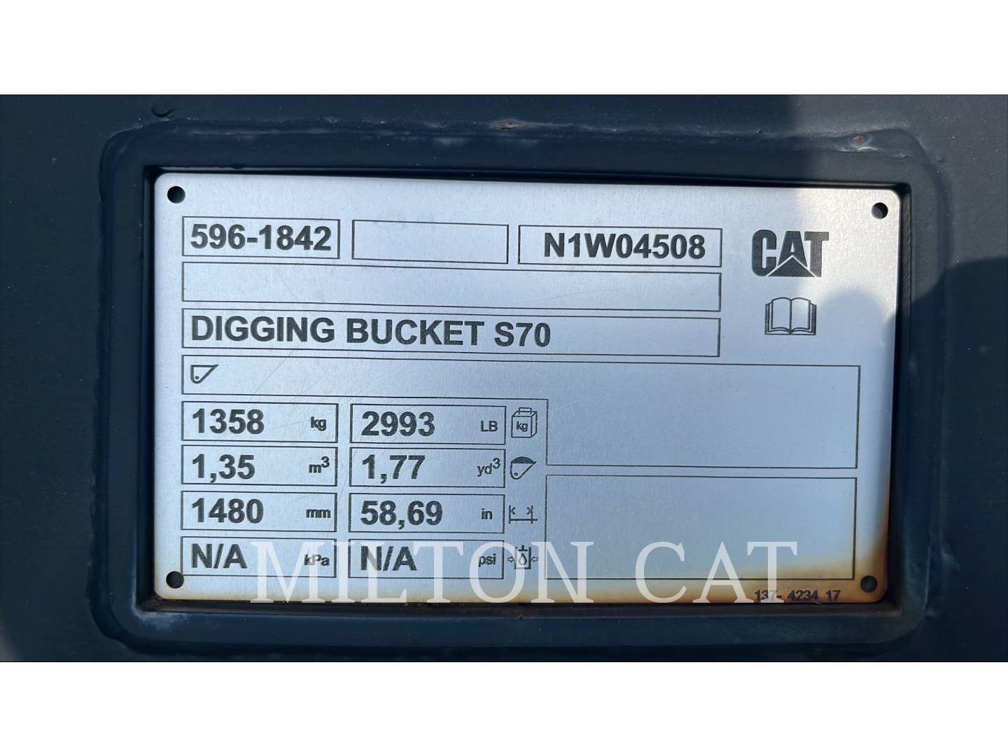 Caterpillar 57" DIG BUCKET S70, Bucket, S/N: N1W04508, 2023 - Image 5