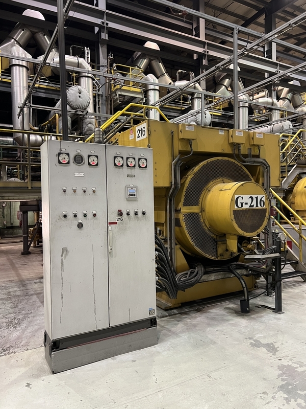 4400 KW Caterpillar #3616, diesel generator set, 5500 kVA, 7968/13800 Volts, 80,241 hours, 2007 - Image 1