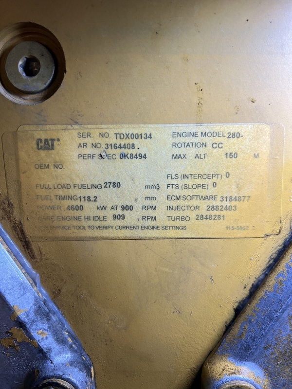 4400 KW Caterpillar #C280-3616, diesel generator set, 5500 kVA, 7968/13800 Volts, 65,174 hours, 2008 - Image 4